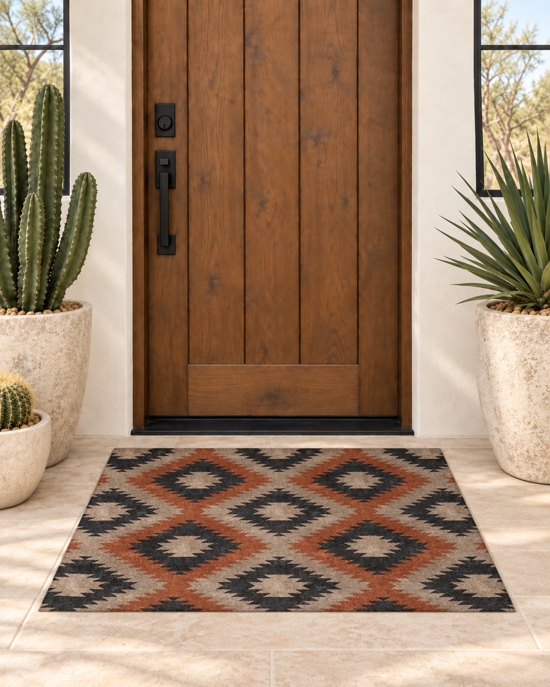 Aztec Neutral Welcome Mat