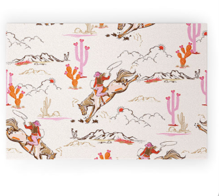 Cowgirl Welcome Mat