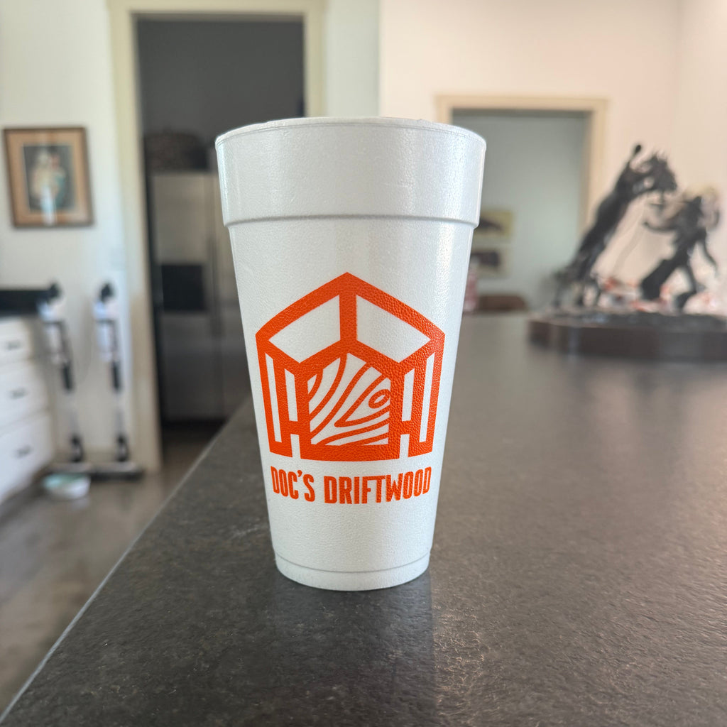 20oz White Foam Cup - CUSTOM