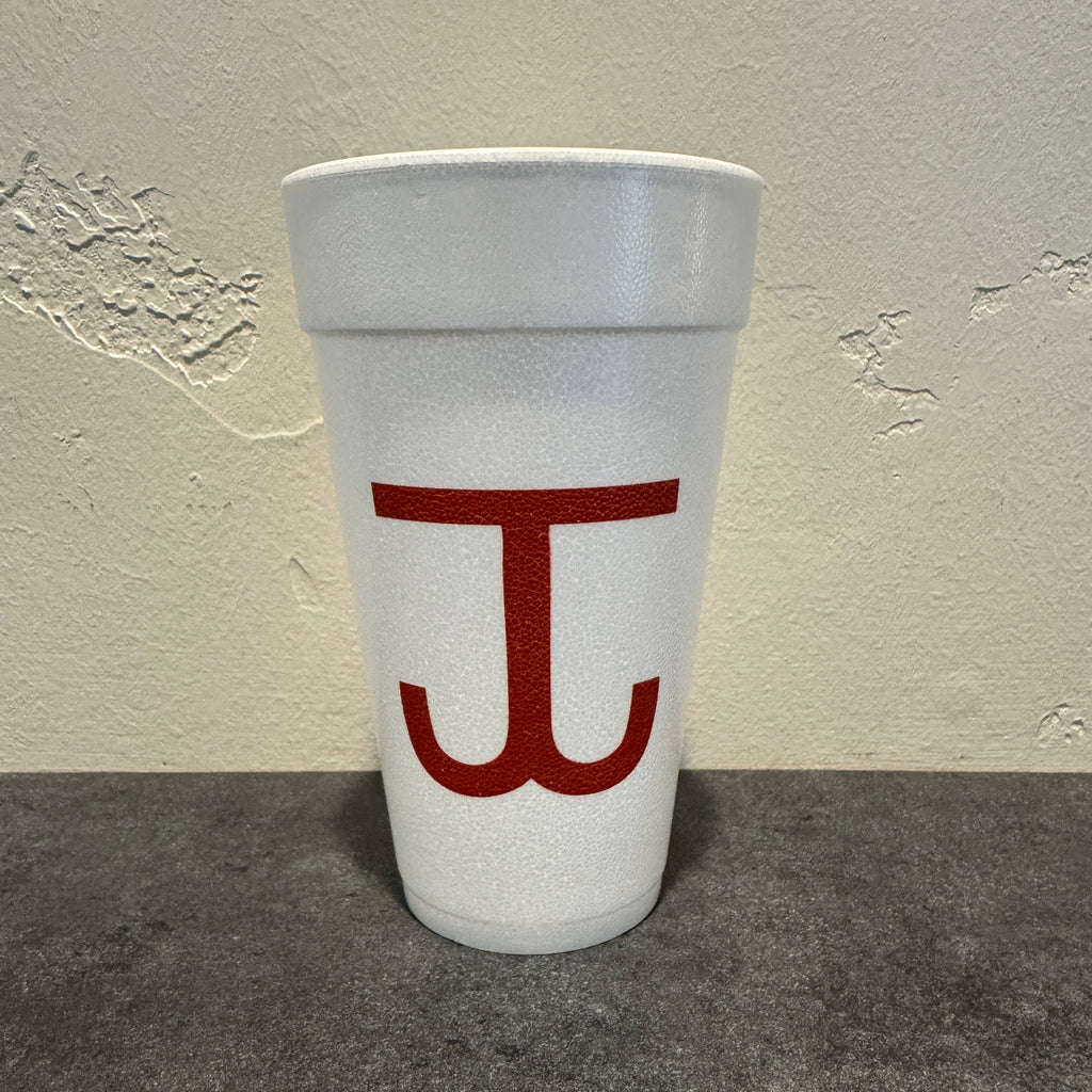 20oz White Foam Cup - CUSTOM