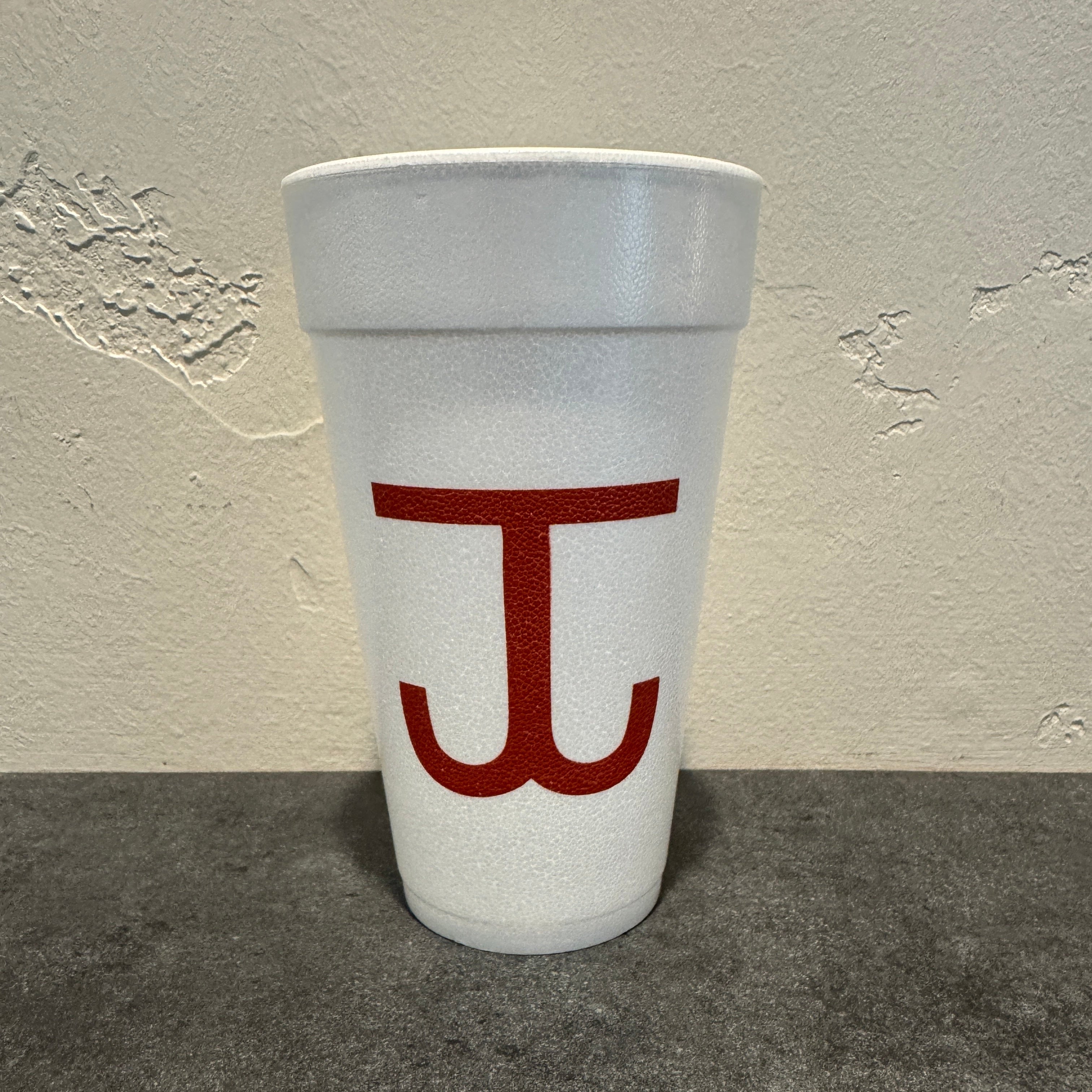 20oz White Foam Cup - CUSTOM
