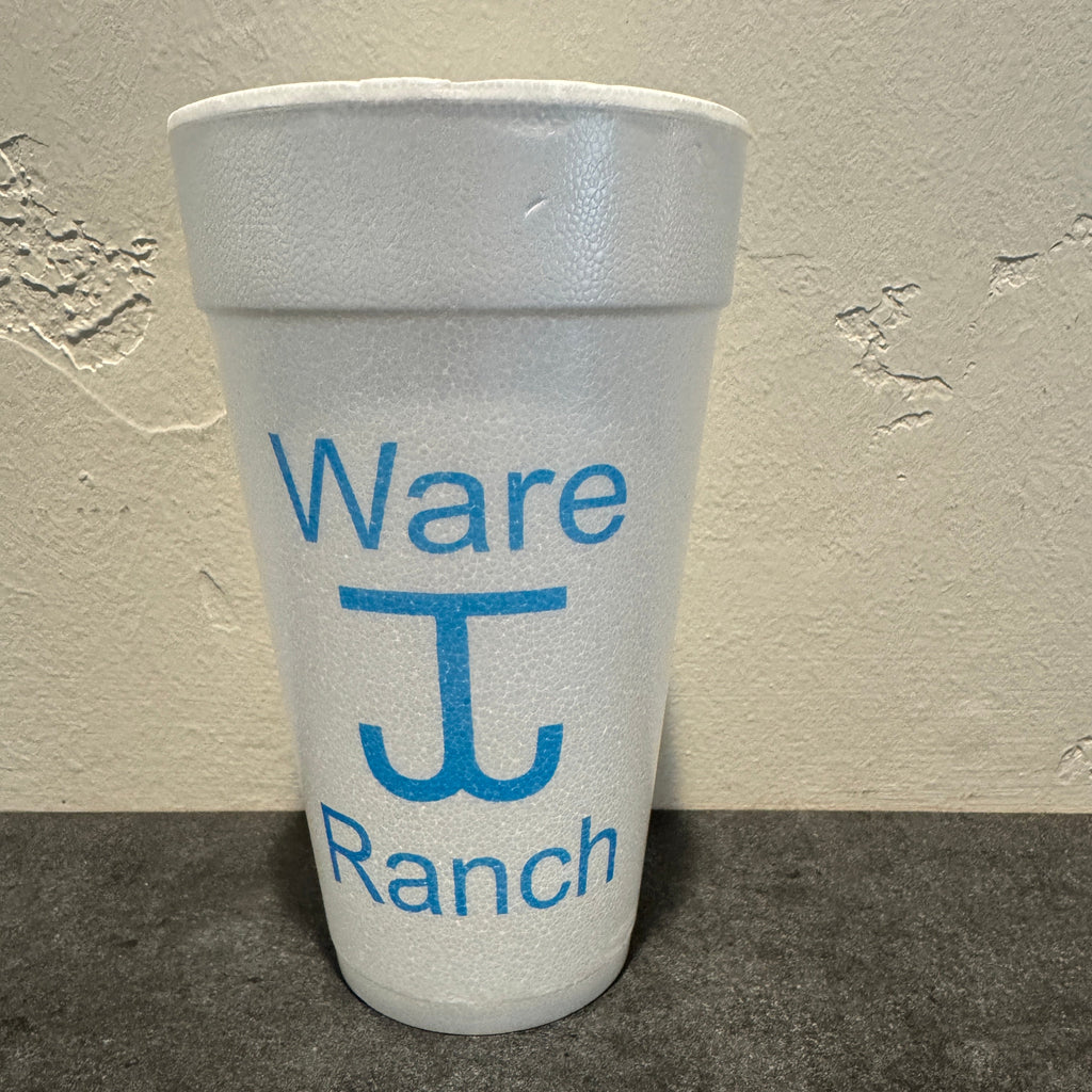 20oz White Foam Cup - CUSTOM