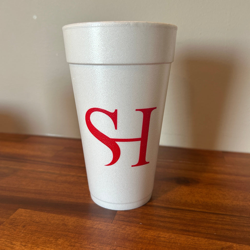 20oz White Foam Cup - CUSTOM
