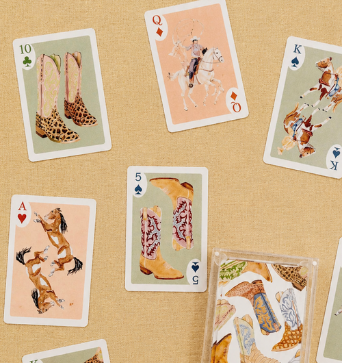 Boot Playing Cards with Acrylic Box
