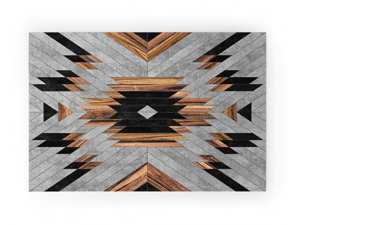 Urban Tribal Gray Welcome Mat