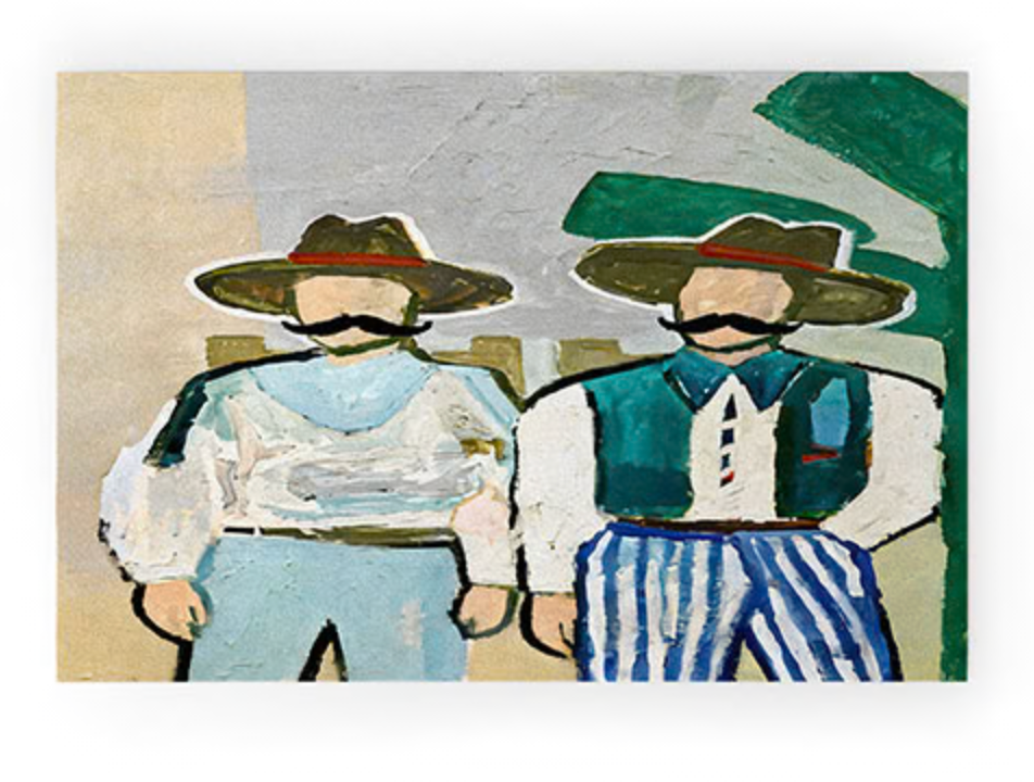 Side by Side Cowboy Welcome Mat