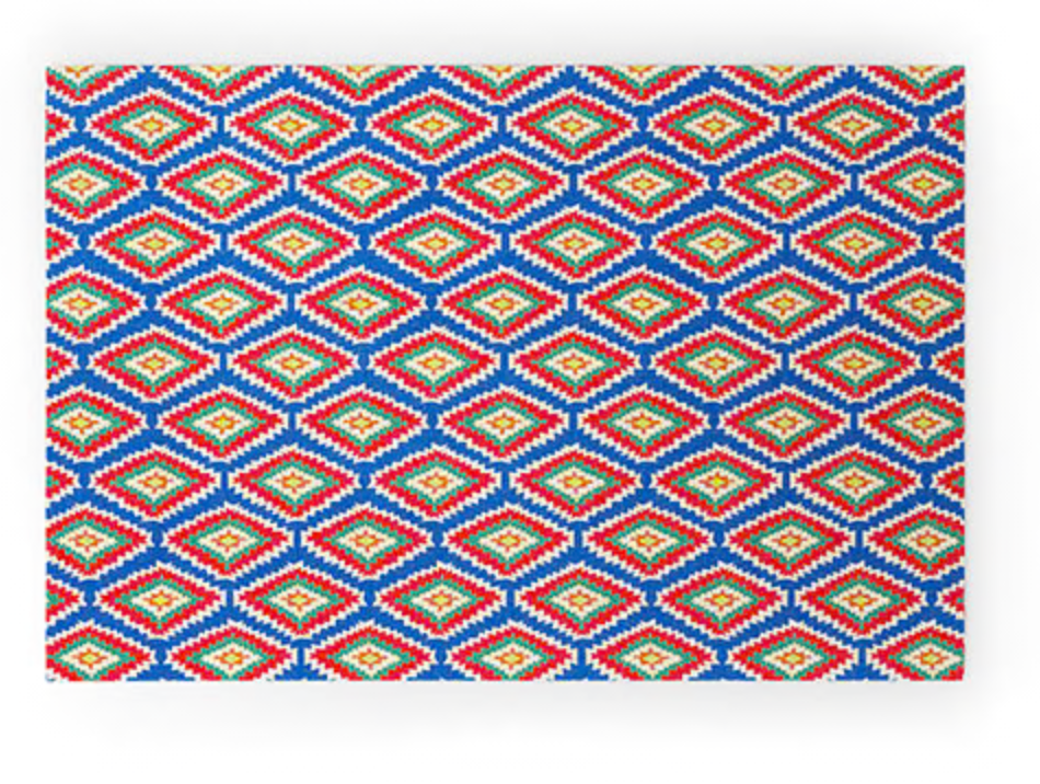 Bright Aztec Welcome Mat