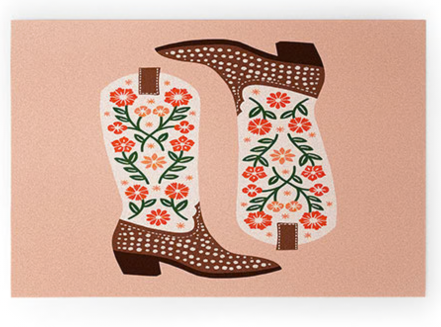 Cowgirl Boots Welcome Mat