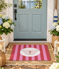 Butterfly Stripe Welcome Mat
