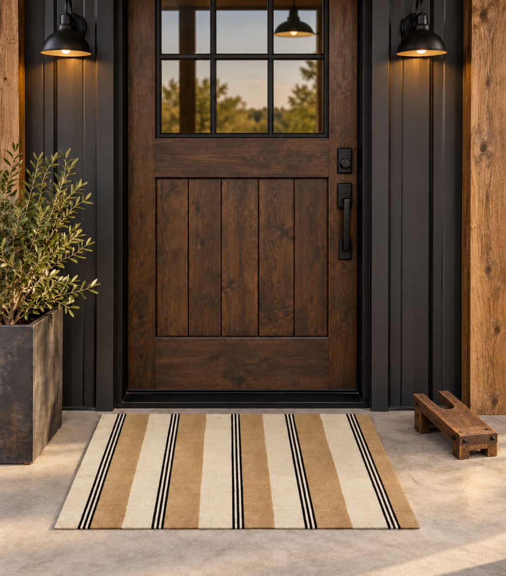 Sand Stripe Welcome Mat