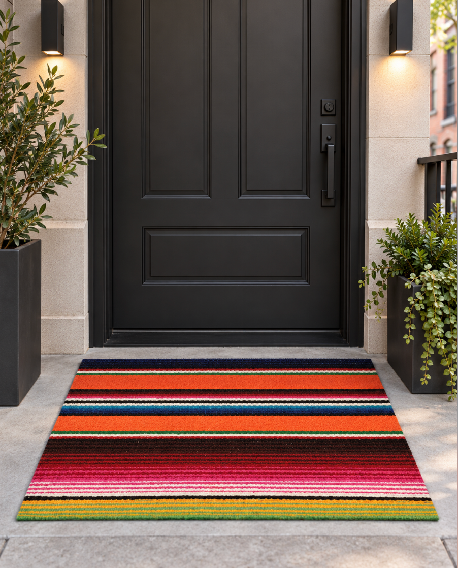 Beautiful Mexican Serape Welcome Mat