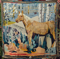 Fringe Palomino Silk Scarf 35X35