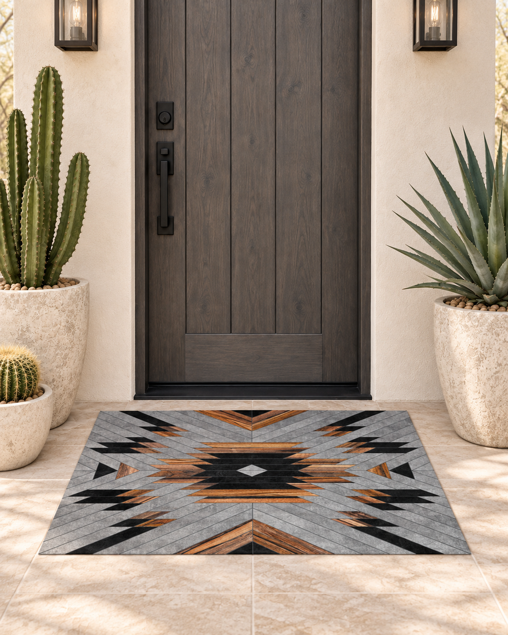 Urban Tribal Gray Welcome Mat